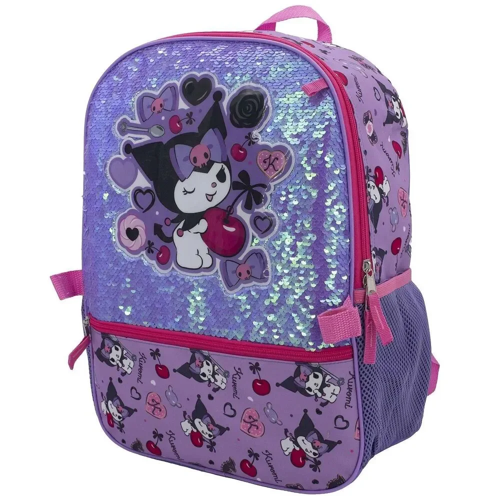 Kuromi 5-Piece Backpack Lunch Box Set School Bag Pencil Case My Melody